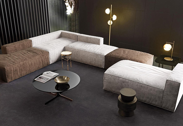 Длинный бескаркасный диван Фри на заказ для гостиной